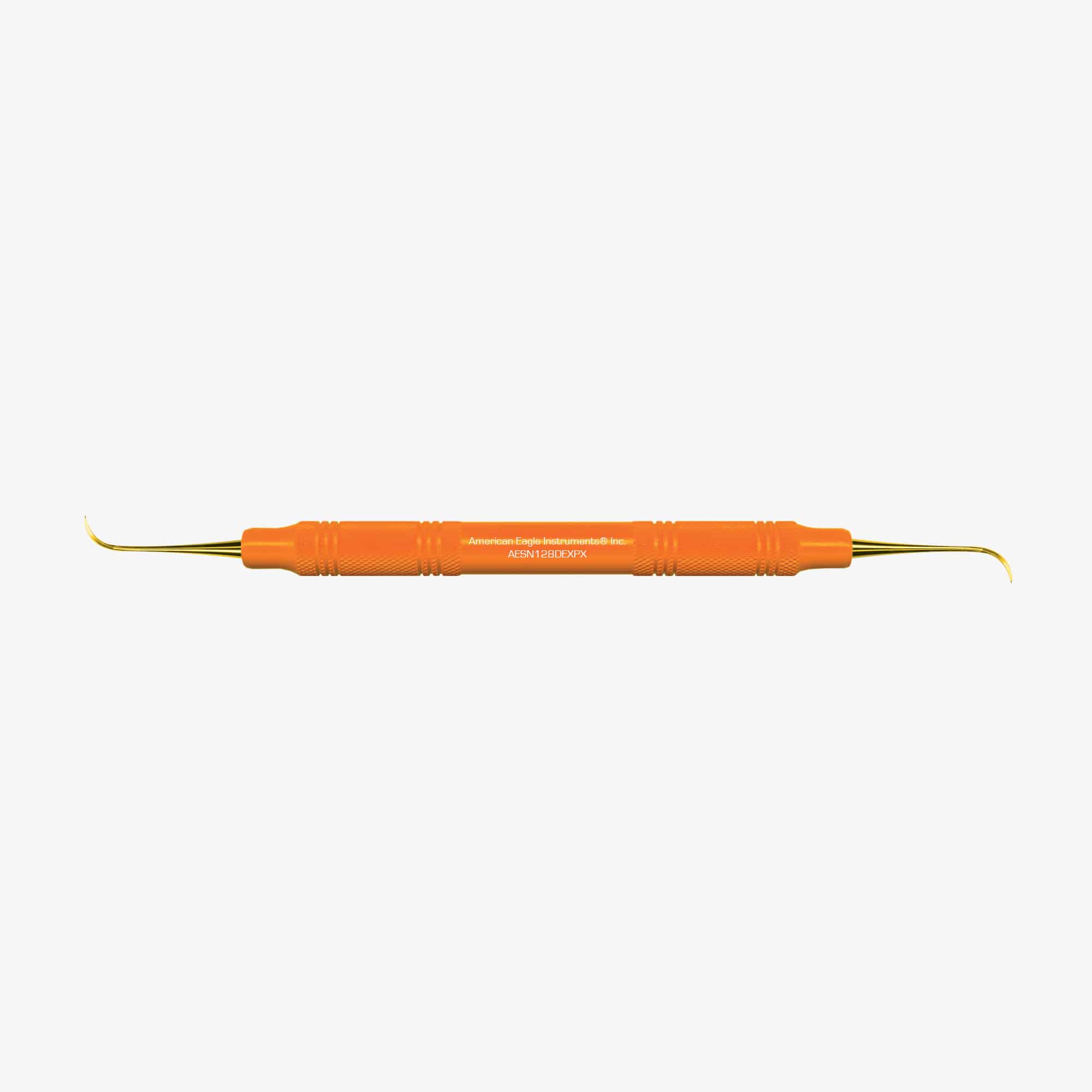 American Eagle Instrument AESN128DEXPX Double End #128 Nebraska Scaler XP #3/8 Orange Handle American Eagle Instrument AESN128DEXPX Double End #128 Nebraska Scaler XP #3/8 Orange Handle